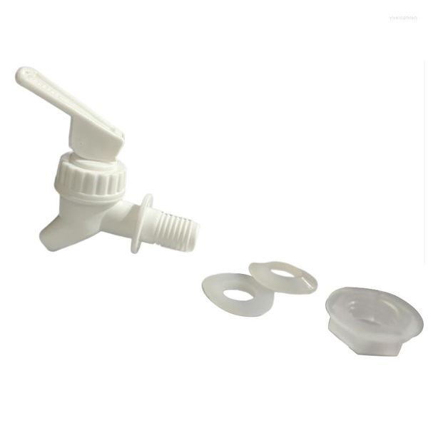 Robinets d'évier de salle de bains Grain blanc 15mm robinet anti-fuite robinet d'eau en verre bouteille de vin pot baril avec vanne de filtre distribution