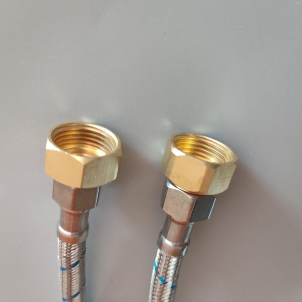Robinets d'évier de salle de bains en gros cuivre laiton Europe robinet G3/8 tuyau vers chinois brésil G1/2 connecteur adaptateur de tuyau