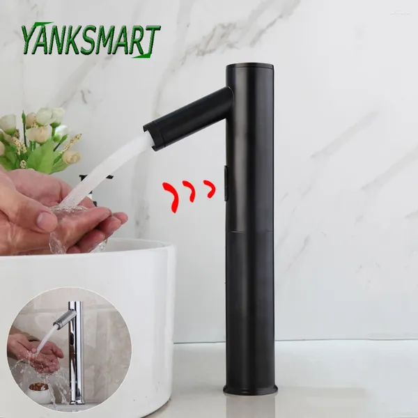 Robinets d'évier de salle de bain yanksmart noir mat