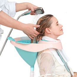 Lavabos de salle de bain Outil de shampoing confortable pour évier pliable portable de maternité avec tuyau Facile à laver les cheveux 230710