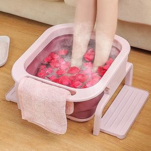 Lavabos de salle de bains Baignoire à pieds pliable Spa portable Seaux de pédicure Baignoire à eau Bain de massage Tremper les pieds Conteneur Bassin en plastique épais et robuste 230715