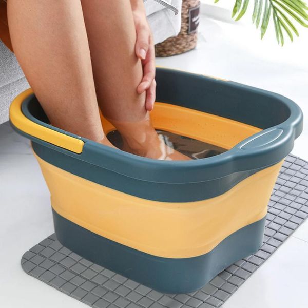 Lavabos de salle de bain Pied SPA Baignoire Pied Tremper Baignoire Avec Rouleaux Massants Bassin Spa Pour Tremper Le Soulagement Du Stress Portable Pied Pliable 230717