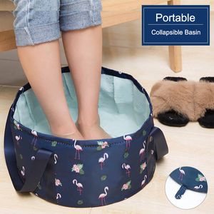 Lavabos de salle de bain Portable Pliable Bassin Voyage Camping Lavage Baignoire Seau De Pêche En Plein Air Sac De Lavage Eau Bain De Pieds Bassin Évier Lavage Panier À Linge 230710