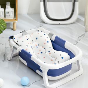 Bathroom Sinks Real-time Temperature Silicone Foldable Baby Take A Bath Bathtub Non-Slip Foot Bath Bucket Folding Bathtub Bathroom Basket Tub 230921