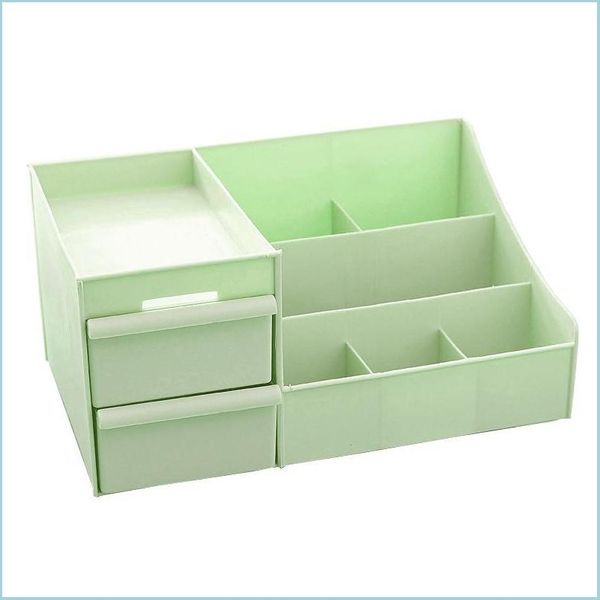 Salle De Bains Organisation De Stockage Big Deal Boîte En Plastique Maquillage Der Bijoux Conteneur Cosmétique Cas Cosmétiques Bureau Gr Drop Delivery 2021 Dhf1V