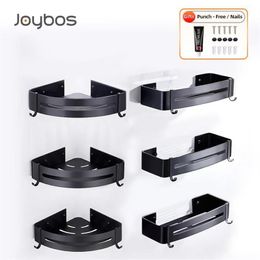 Joybos – étagère de rangement en aluminium pour salle de bain, espace de rangement, étagère de douche, sans perceuse, support mural, accessoires d'angle 3051