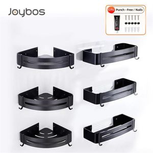 Joybos – étagère de rangement en aluminium pour salle de bain, espace de rangement, étagère de douche, sans perceuse, support mural, accessoires d'angle 292i