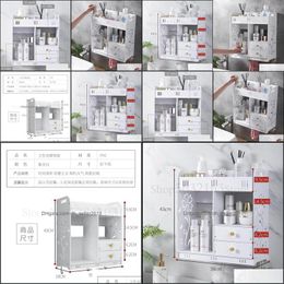 Badkameropslag organisatie grote desktop cosmetica ontvang doos toilet splitspositie dressing frame cosmetische muur hangen geen perfo dhwuv