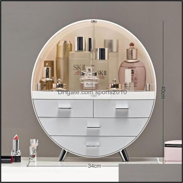 Organisation de stockage de salle de bains aspiration magnétique boîte de maquillage à double porte anti-poussière rouge à lèvres masque étagère beauté produit de soins de la peau Drop De Dhbld