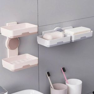 Organisation de stockage de salle de bain multi-usages Double couche évier étagère de vidange support d'étagère à légumes savon éponge outils