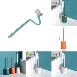 Brosse de toilette de salle de bain No Dead Tels Nettoyage Brosse Silicone Soft TPR Brush Brosse Head Eaute de fuite avec une base ACCESSOIRES DE WC MODERNE MODERNE