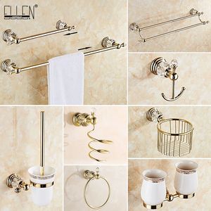 Badkamer Handdoek Plank Goud Afgewerkt Bad Toiletrolhouder Robe Hook Handdoekenrek Houder Tumble Holder Zeepmand ELG85400 240312