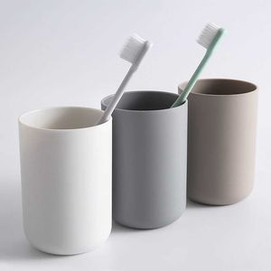 Gobelets de salle de bain en plastique, tasse de bain de bouche, café, thé, eau, voyage, maison, porte-brosse à dents de couleur unie, tasse, outils de boisson