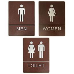 Salle de bain Sticker Sticker femme Homme panneau de toilette WC Home Hotel Wash Toom Porte Signes