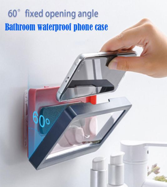 Salle de bain Téléphone mobile imperméable Punch Mur Moup Mot antifog Protection du joint de douche tactile Case de téléphone portable pour la cuisine MOB1295151