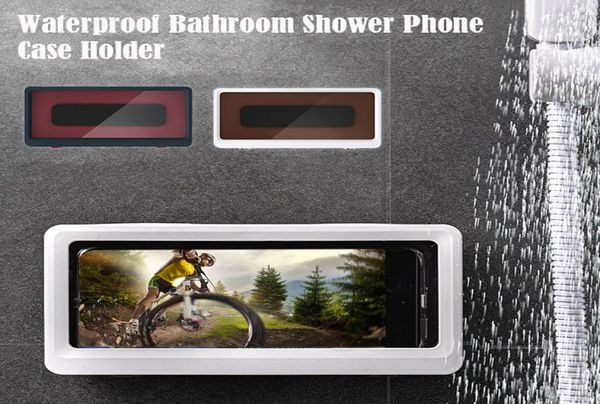 Support de téléphone portable étanche pour salle de bain, étui de téléphone de douche, support mural collant, boîte de téléphone portable, Protection d'écran tactile Cellphon3450491