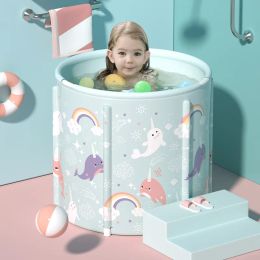 Bañeras Cubo de baño para niños Cubo de baño para bebés Cubo de natación para bebés Cubo de baño Plegable para el hogar Piscina para recién Nacidos