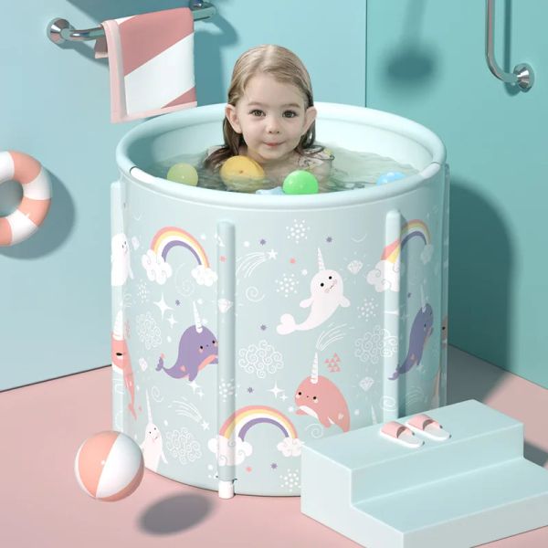 Baignoires seau de bain pour enfants seau de bain pour bébé seau de natation pour bébé seau de bain pliable pour nouveau-né domestique piscine