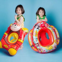 Badkuipen Leuke cartoon kinderzwemring Dikker opblaasbare draagbare zwemuitrusting Onderarmzwemring voor baby-reddingsboeistoel