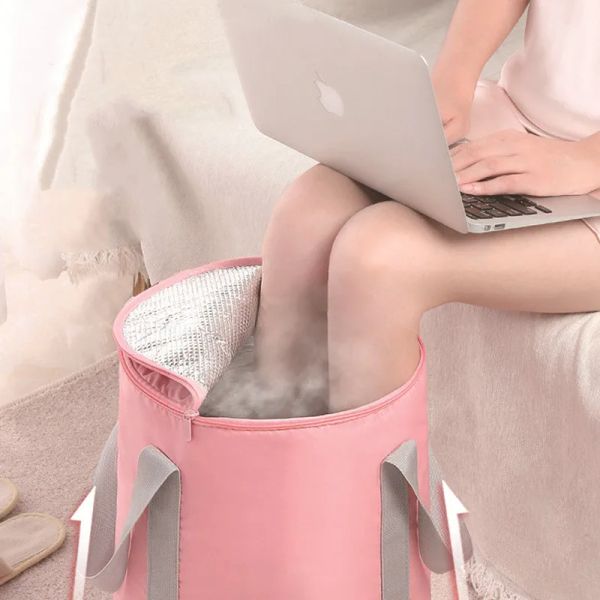 Baignoires Pliable Baignoire Portable Sac De Bain Lavabo Seau D'eau Grande Capacité Bain Pieds Spa Massage Baignoire De Lavage pour Voyage en Plein Air