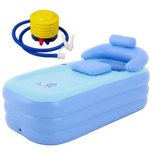 Bañeras Bañera inflable, bañera portátil para adultos y niños, spa en casa, baño caliente/baño de hielo, bañera independiente plegable