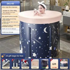 Baignoires Gonflable Pliant Grand Bain PVC Portable Baignoire Plié Seau Adulte Baignoire Bébé Enfants Salle De Bain Épaississement hiver SPA Baignoires