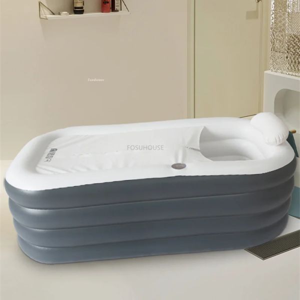 Baignoires Baignoire Gonflable Moderne Produits de Salle de Bain Portabilité du Corps Entier Baignoire Aldult Simplicité Conception Baignoire en Plastique Domestique A