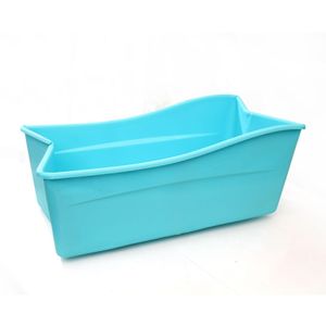Baignoires rose bleu pp + tpe baignoire pliante pour les enfants matériau de sécurité baignoire en plastique bébé 77,5 * 41 * 29,5 cm