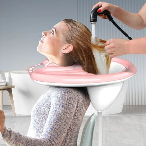 Bañeras Bandeja de lavado de cabello inflable portátil Champú Tazón Lavado Corte de cabello Sin silla de salón para discapacitados Mujer embarazada Niño