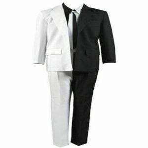 Batman Deux-Face Harvey Dent Cosplay Costume Cravate Veste Noir Blanc Costume Outfit257P