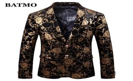 BATMO 2019 Nouveau arrivée printemps de haute qualité Velvet imprimé Blazer Menmen039 Costumes de mode JACKETSIZE M5XL 9154591940