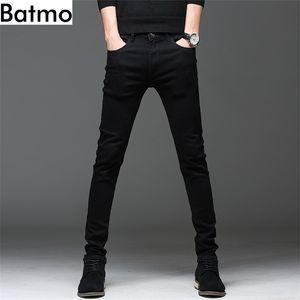 Batmo arrivée haute qualité décontracté mince élastique noir jeans hommes, pantalons crayon pour hommes, jeans skinny hommes 2108 211206