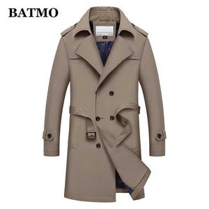 BATMO arrivée printemps haute qualité décontracté double trench-coat hommes, grande taille M-4XL 1911 211011