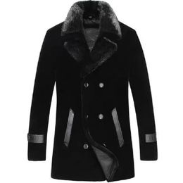 BATMO arrivée vestes d'hiver hommes mâle col de fourrure de vison parkas manteau trench-coat taille S-4XL LSY0800087 231228