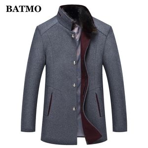 Batmo Aankomst herfst Winter Hoge kwaliteit Wollen kraag Casual Trench Coat Men S Jackets Plus Maat M 1786 LJ201110