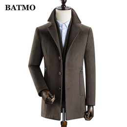 Batmo Aankomst Winter Hoge kwaliteit Wol Dikke Trench Coat Menmen Wol Dikke Jackets K627 201116