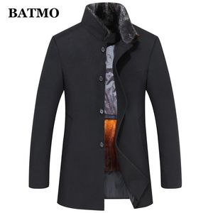 Batmo Nieuwe aankomst Winter Hoogwaardige Woolfake Fur Liner Trench Coat Men Dikke Wool Jackets Plus Maat M 867 LJ201110