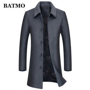BATMO arrivée hiver haute qualité laine longue trench-coat hommes laine vestes décontractées plus-taille M-7XL 1716 201128
