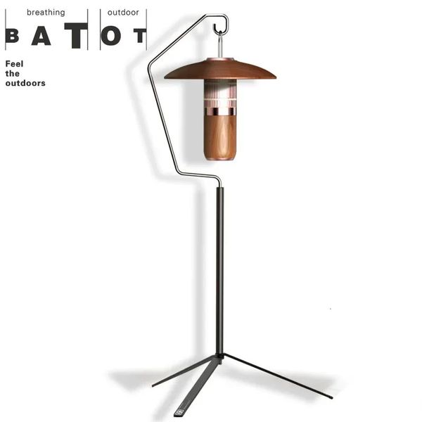 Batot portable 63g Ultra Light Camping suspendu support de table extérieure Lanterne support de lampe détachable Bracket Camp Supplies 240412