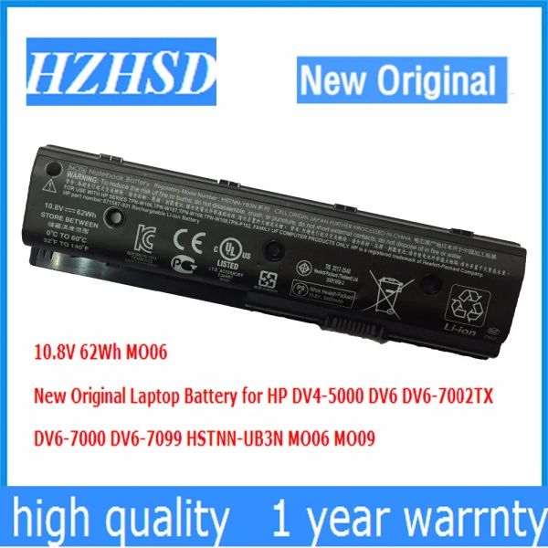 Baterías 10.8V 62WH NUEVA batería de laptop MO06 original para HP DV45000 DV6 DV67002TX DV67000 DV67099 HSTNNUB3N MO09