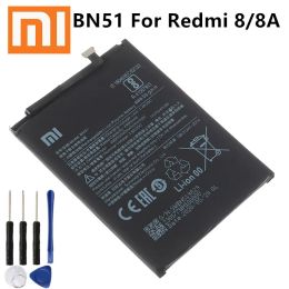 Batteries 100% Nouveau Xiaomi Batterie de remplacement d'origine 5000mAH BN51 pour Xiaomi Redmi 8 Redmi 8A Redmi8 Authentic Phone Battery + Tools
