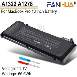 Batteries 11.1V 66,6Wh A1322 A1278 Batterie d'ordinateur portable pour MacBook Pro 13 pouces Mid 2010 2010 2009 Début 2011 Fin 2011 Fit 6615557 0206547A