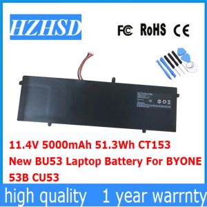 Batteries 11.4V 4500mAh 51,3Wh CT153 Bu53 Batterie pour ordinateur portable pour Byone 53B CU53 Notebook 15 pour Feed Me Feedme F5 F6 F7 F8 F9 Pro Tablet PC PC