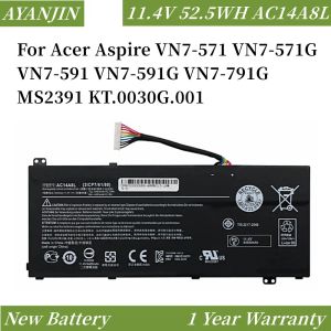 Batterijen 11.4V 52.5WH/4605MAH AC14A8L Laptop Batterij voor Acer Aspire VN7571 VN7571G VN7591 VN7591G VN7791G MS2391 KT.0030G.001