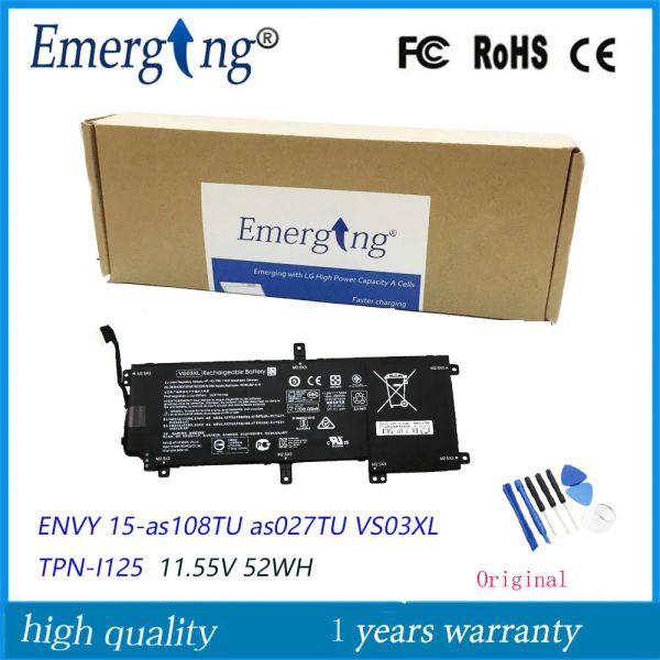 Baterías 11.55V 52WH NUEVA BATERÍA DE LA PORPLETA VS03XL PARA HP ENVY 15AS108TU 15AS110TU 15AS119TU 15AS014WM TPNI125