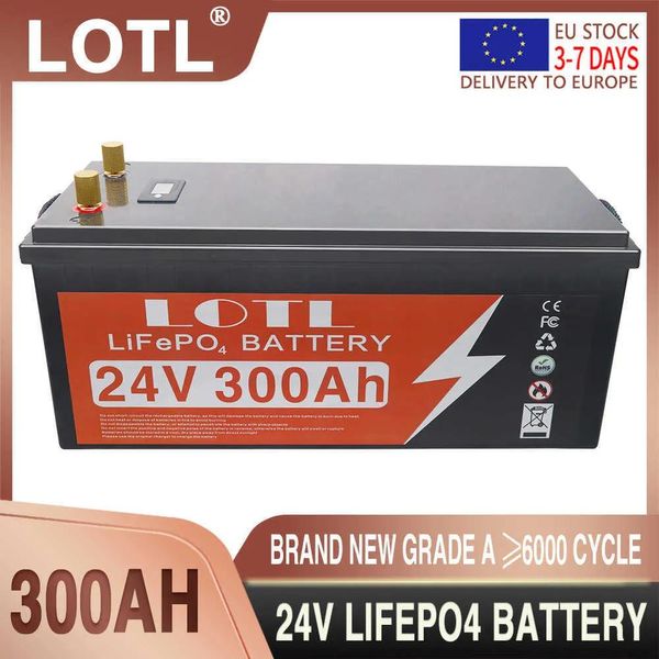 Batteries 12V 24V 400Ah 300Ah 200Ah LiFePO4 Lithium fer Phosphate batterie intégrée BMS 6000 Cycles pour camping-cars camping-car chariot de golf stockage solaire