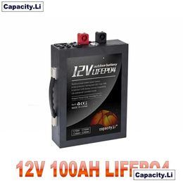 Batteries 12V Lifepo4 batterie Pack 100Ah Rechargeable 70Ah pour moteur électrique marin RV livraison directe chargeur de Batteries électroniques Dhdgz