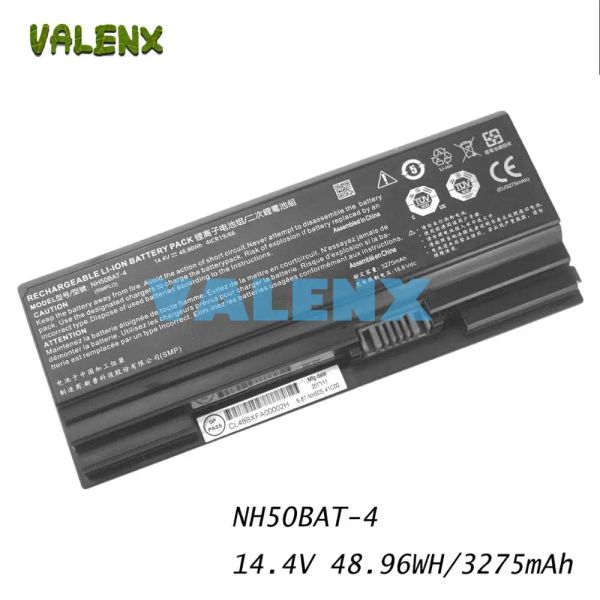 Batteries 14.4V 48,96Wh Batters pour ordinateur portable pour Clevo NH50BAT4 NH50RA NH55RCQ NH58RDQ NH70RHQ 687NH50S41C00