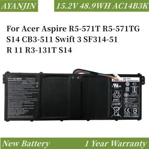 Batterijen 15.2V 48.9WH 3220MAH AC14B3K Laptop Batterij voor Acer Aspire R5571T R5571TG S14 CB3511 SWIFT 3 SF31451 R 11 R3131T S14