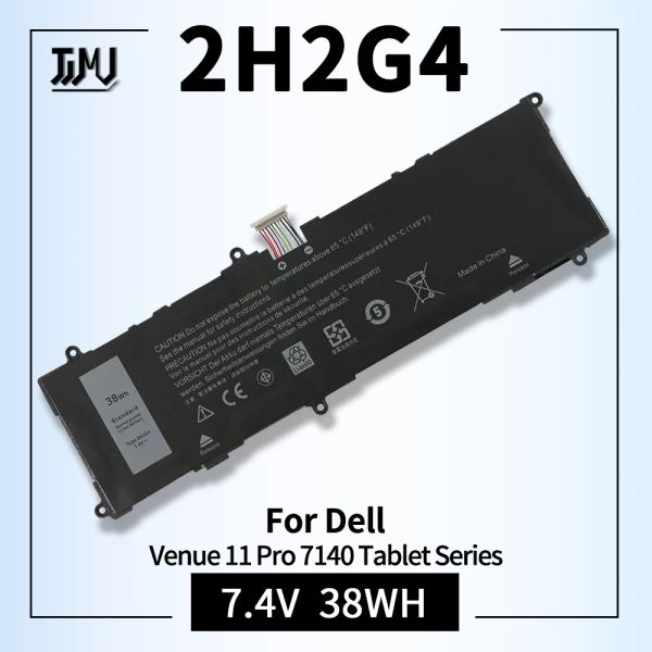 Baterías 2H2G4 Reemplazo de batería de laptop para Dell Venue 11 Pro 7140 Serie Notebook HFRC3 21CP5/63/105 22172548 7.4V 38WH 4980MAH